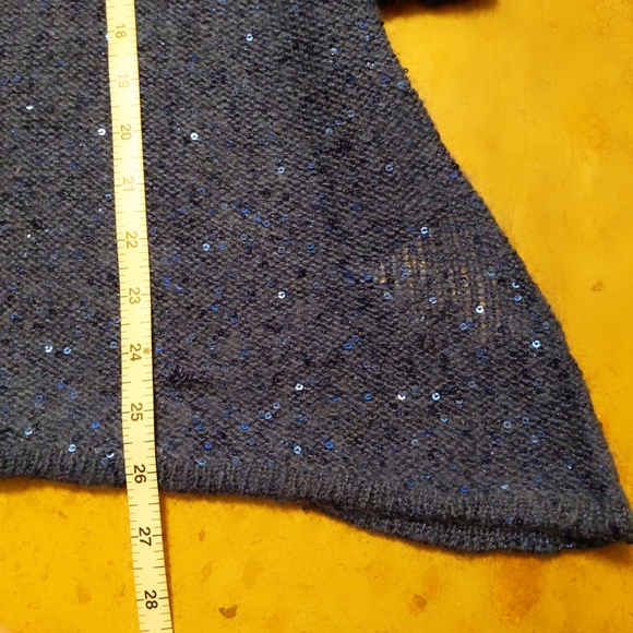 Anne Klein Blue Sequined Sweater Tunic Small - Picture 11 of 14